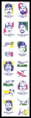 21 Steve Balboni Rick Sutcliffe Charlie Lea Lloyd Moseby Steve Sax Gary Ward Mike Easler Willie Wilson